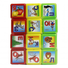 Дитячі розвиваючі Кубики з абеткою 06032, 12 шт