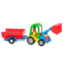 Дитячий іграшковий трактор-баггі 39229-1 з ковшем і причепом