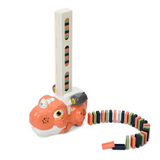 Дитяча іграшка "Динозавр-доміно" 8090-B(Rose-Red) світло, музика (8090-B(Rose-Red))