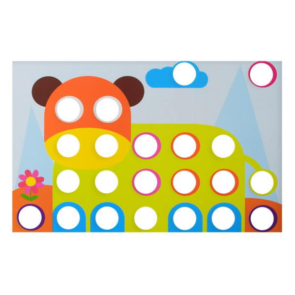 Дитяча мозаїка з великими деталями 669, 9 картинок (669)