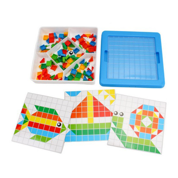 Дитячий розвиваючий набір "Мозаїка" 2215TXK 125 фішок, 6 шаблонів (2215TXK)