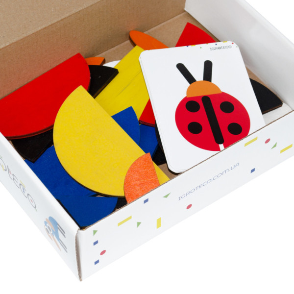 Дерев'яна гра "Фігурна мозаїка" Igroteco 900071, 30 елементів (900071)