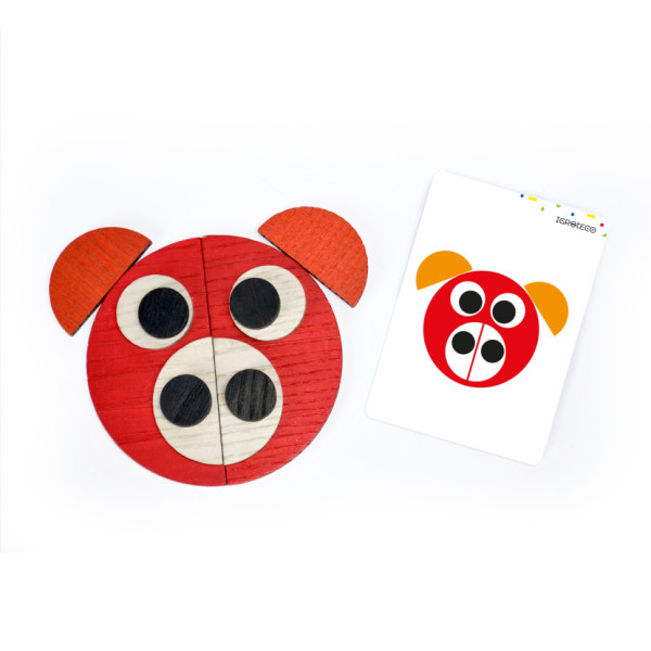 Дерев'яна гра "Фігурна мозаїка" Igroteco 900071, 30 елементів (900071)