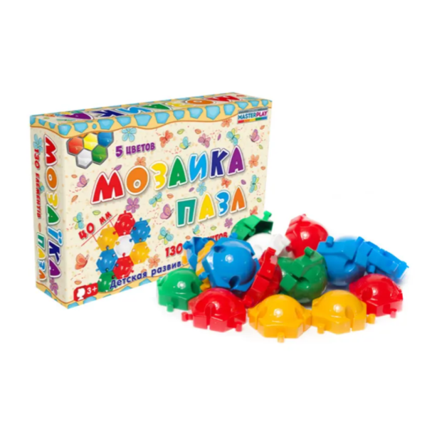 Дитяча мозаїка-пазл №5 1-146, 130 деталей Ø40мм (1-146)