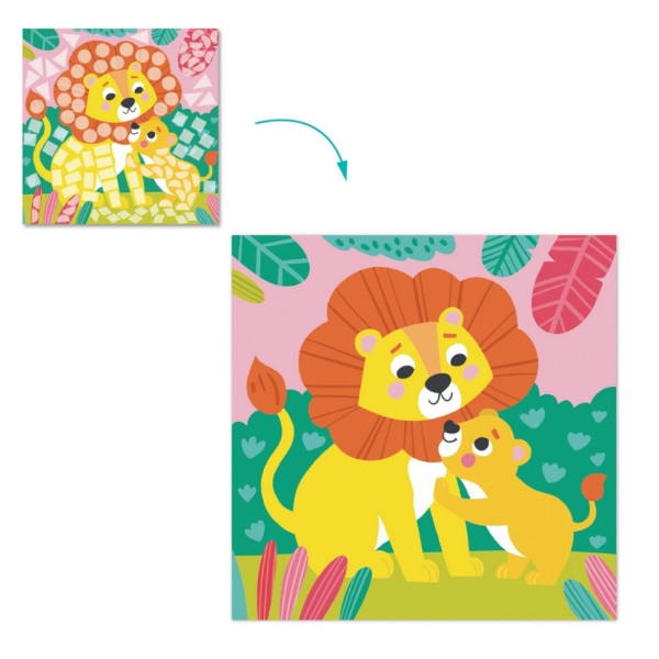 Дитячий набір для творчості мозаїка "Зоопарк" 300896 зі стікерами (300896)