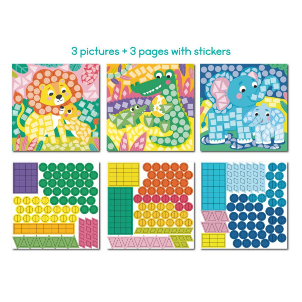 Дитячий набір для творчості мозаїка "Зоопарк" 300896 зі стікерами (300896)