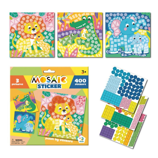 Дитячий набір для творчості мозаїка "Зоопарк" 300896 зі стікерами (300896)