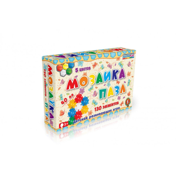 Дитяча мозаїка-пазл №5 1-146, 130 деталей Ø40мм (1-146)