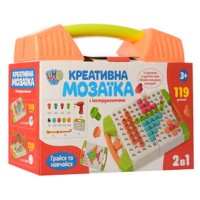 Дитяча розвиваюча мозаїка з шуруповертом M 5479, 119 деталей