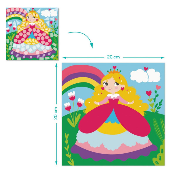 Дитячий набір для творчості мозаїка "Принцеси" 300897 зі стікерами (300897)