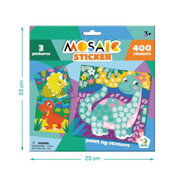 Дитячий набір для творчості мозаїка "Динозаври" 300898 зі стікерами (300898)