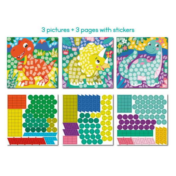 Дитячий набір для творчості мозаїка "Динозаври" 300898 зі стікерами (300898)