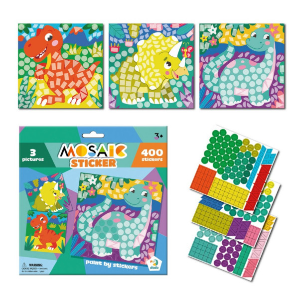 Дитячий набір для творчості мозаїка "Динозаври" 300898 зі стікерами (300898)
