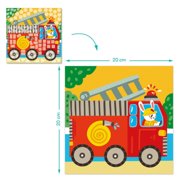 Дитячий набір для творчості мозаїка "Транспорт" 300899 зі стікерами (300899)