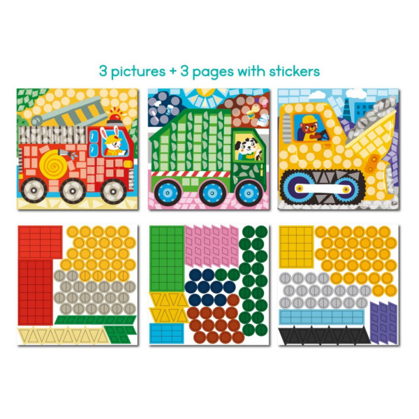 Дитячий набір для творчості мозаїка "Транспорт" 300899 зі стікерами (300899)