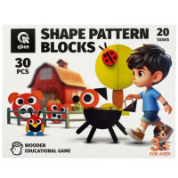 Розвиваюча дерев'яна гра "Фігурна мозаїка" QB700-005, 30 елементів  (QB700-005)