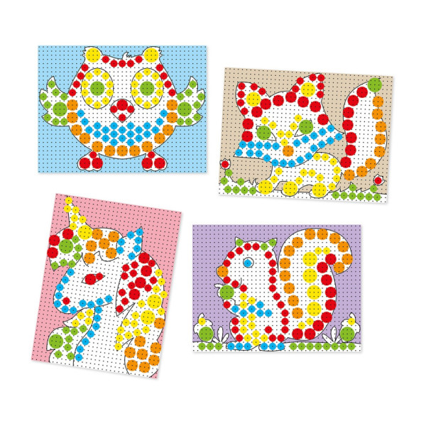 Розвиваючий набір мозаїки Quercetti 0920-Q, дошка 22х16 см 160 штук (0920-Q)