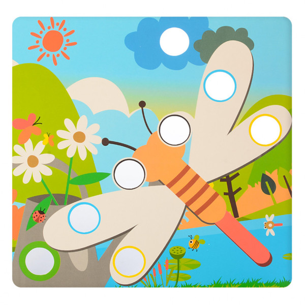 Дитяча мозаїка з вкладишами SK 0005, 46 фішок (SK 0005)