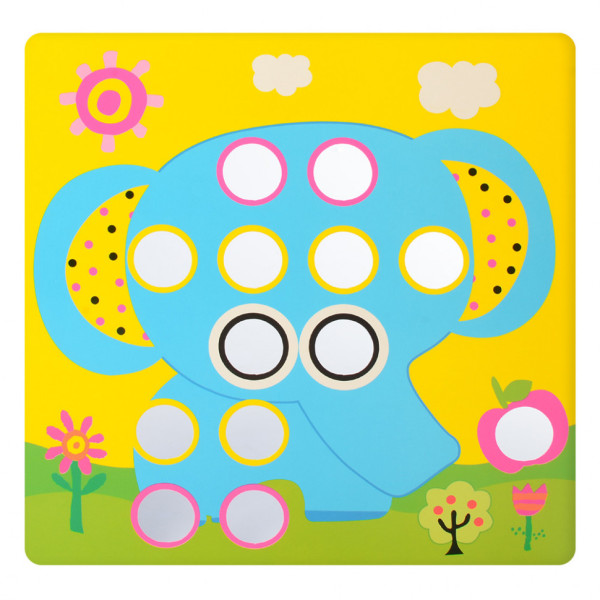 Дитяча мозаїка з вкладишами SK 0005, 46 фішок (SK 0005)