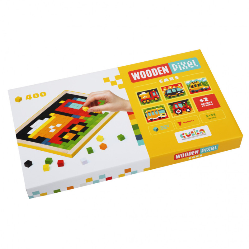 Дитяча мозаїка Cubika «Wooden pixel 4» CARS 14903 дерев'яна