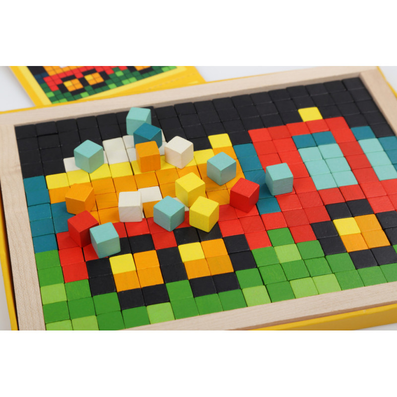 Дитяча мозаїка Cubika «Wooden pixel 4» CARS 14903 дерев'яна