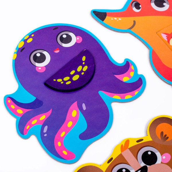 Розвиваюча мозаїка «Звірятка» ZB2002-05 дерев'яна (ZB2002-05)