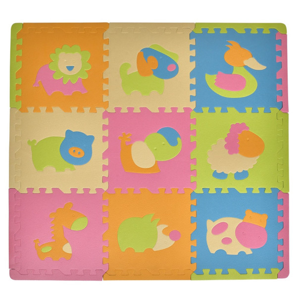 Дитячий килимок Мозаїка "Тварини" MR 1288, 9 деталей, EVA, 31х31 см (MR 1288)