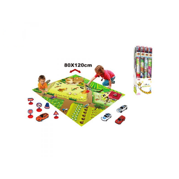 Детский игровой коврик с машинками 019A-30C коврик 80х120 см