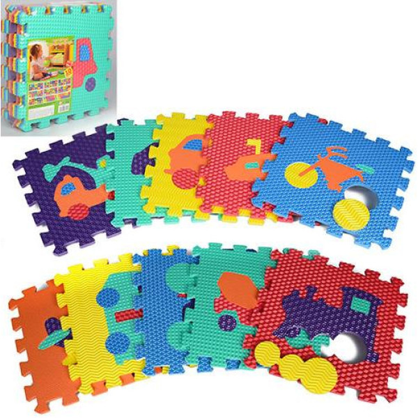 Детский коврик мозаика Транспорт M 2621 материал EVA