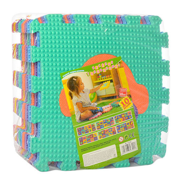 Детский коврик мозаика M3520, 10 деталей из материала EVA