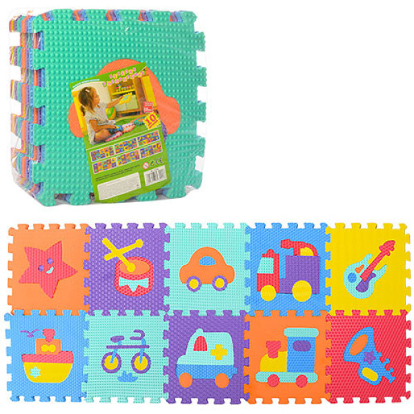 Детский коврик мозаика M3520, 10 деталей из материала EVA