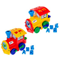 Дитячий сортер- паровоз "Сонечко" №1 1-015, 4 деталі (1-015(Red))