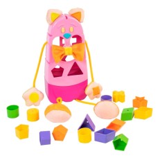 Іграшка розвиваюча сортер "Котик" 39290, 9 різнокольорових фігурок