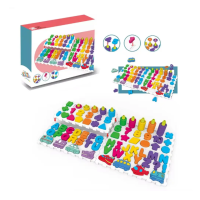 Розвиваюча гра "Логіка-вкладиш 4 в 1" DF80 цифри, букви, фігури, транспорт (DF80)