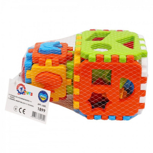 Дитячий розвиваючий кубик "Розумний малюк 1+1" 1899TXK (1899TXK)