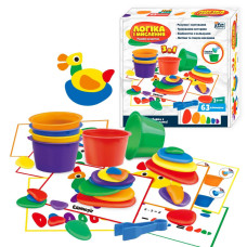 Дитяча навчальна гра "Логіка і мислення" 69481, 63 елементи, картки із завданням (69481)