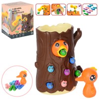 Магнитная игра BWN001 Накорми дятла, дерево, гусеницы 10 шт
