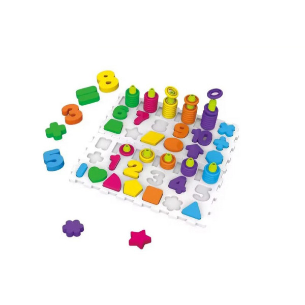 Розвиваюча гра "Логіка-вкладиш 2 в 1" DF78 цифри, букви, фігури (DF78)