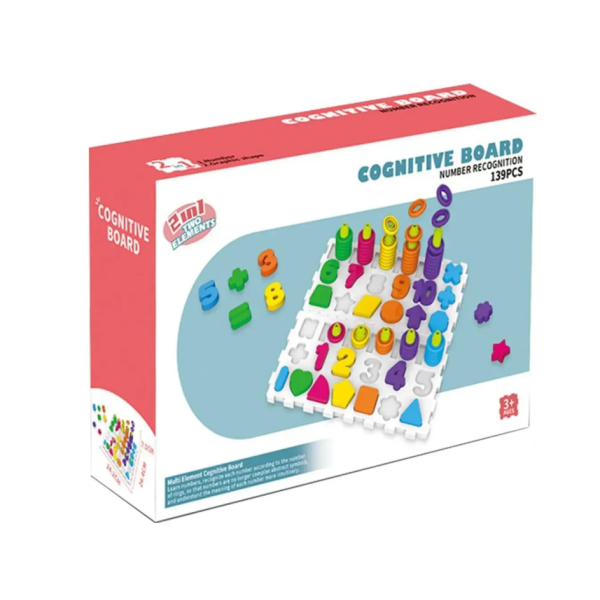 Розвиваюча гра "Логіка-вкладиш 2 в 1" DF78 цифри, букви, фігури (DF78)