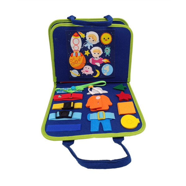 Дитяча розвиваюча сумочка-логіка XX4428 тактильні, розвиваючі вправи, з фетру (XX4428)