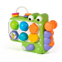 Сортер "Динозавр" QX-91210E, фігури 6шт (4шт-брязкальце, 2шт-кульки), молоточок (QX-91210E)