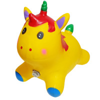Дитяча іграшка-стрибун "Єдиноріг" RB2520 музика, світло Жовтий (RB2520(Yellow))