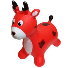 Дитяча іграшка-стрибун "Олень" RB2519 музика, світло Червоний (RB2519(Red))