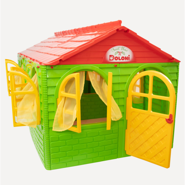 Детский игровой Домик со шторками 02550/23 пластиковый                                                   (02550/23)