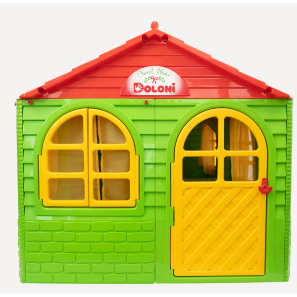 Детский игровой Домик со шторками 02550/23 пластиковый                                                   (02550/23)