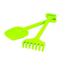 Іграшкова Лопатка з грабельками "Гулівер" 1424TXK, довжина 50 см  Зелений (1424TXK(Green))