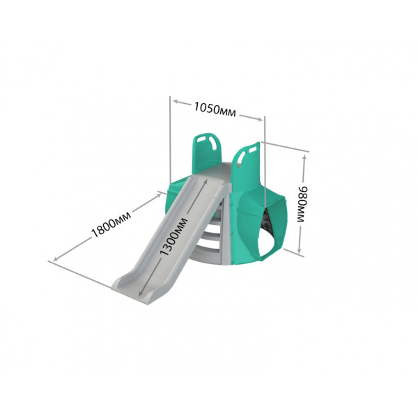Детская горка с тоннелем 01470/13, 130 см(01470/13)