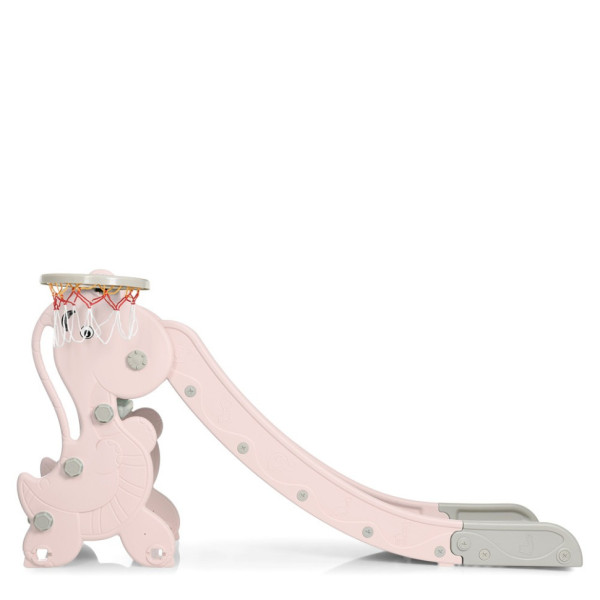 Детская горка YG2020-2-1-8 пластик, с баскетбольным кольцом(YG2020-2-1-8)