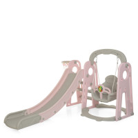 Дитяча гірка-гойдалка YG2020-1-8 пластик, з баскетбольним кільцем (YG2020-1-8)