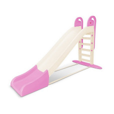 Велика дитяча гірка для катання 014550/22 кремово-рожева, 243 см (014550/22)